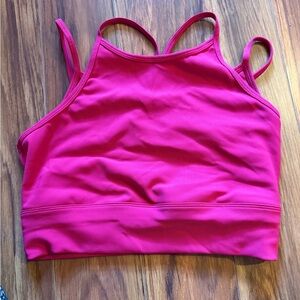 Hot Pink Strappy Sports Bra